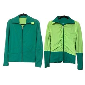 Lululemon Reversible Green and  Raja Jacket Size 4-6